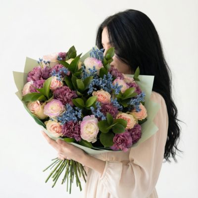 Bukiet "Letnia Miłość" w pastelowych odcieniach.Kwiaciarnia Warszawa