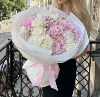 Bukiet "Pink and White"Kwiaty Warszawa