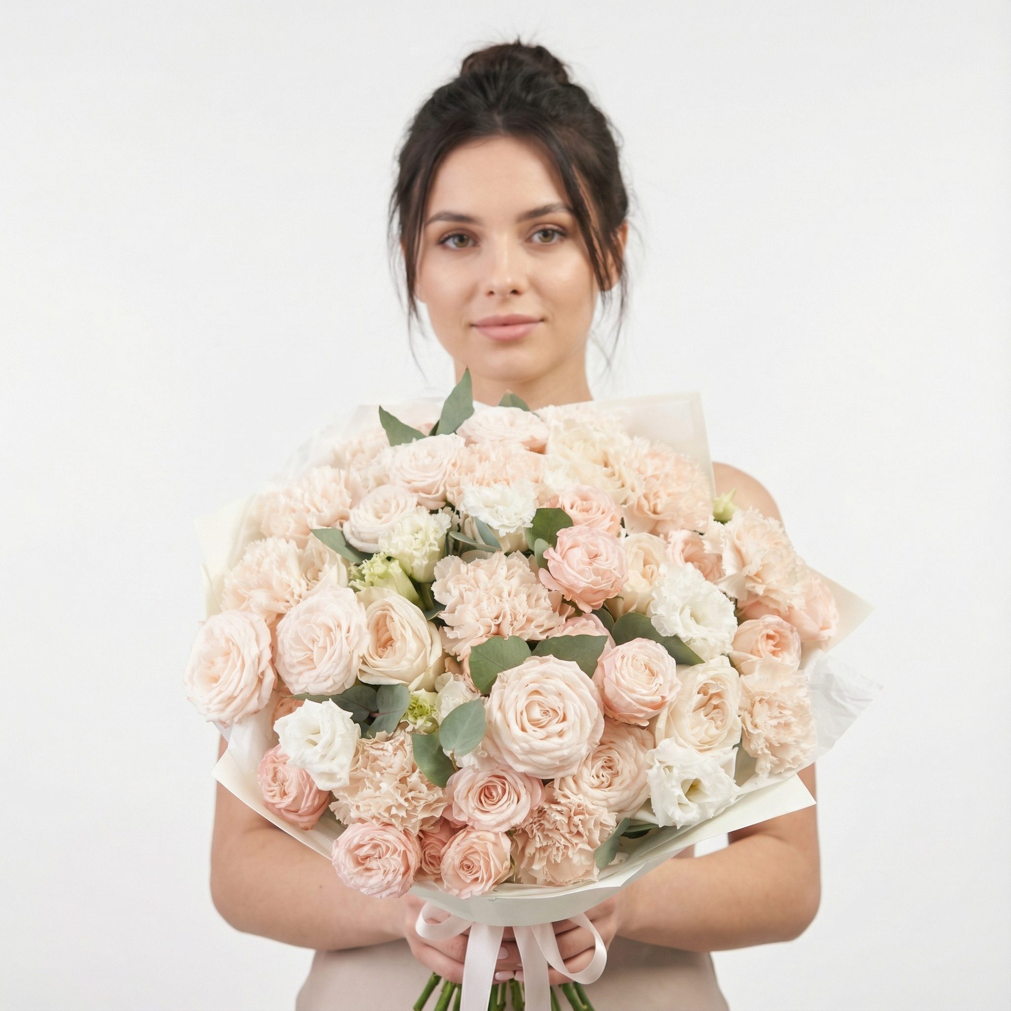 Bukiet Słodkie Marzenie (Róże, Goździki, Eustoma)Poczta Kwiatowa Warszawa