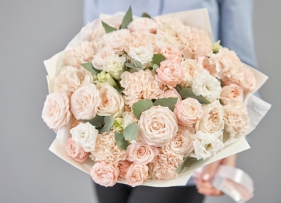 Bukiet Słodkie Marzenie (Róże, Goździki, Eustoma)Kwiaciarnia Warszawa