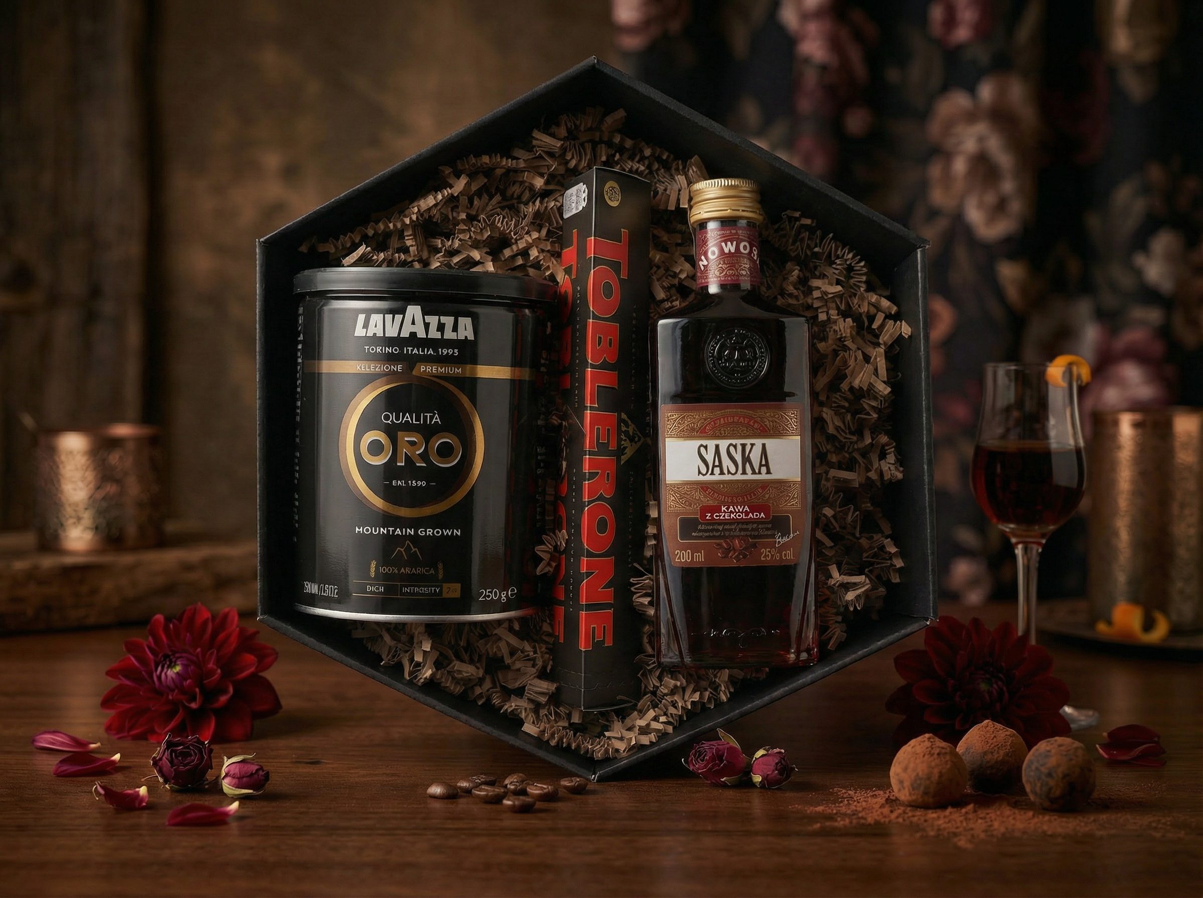 Zestaw "Wieczór Przyjemności"Kwiaciarnia Warszawa