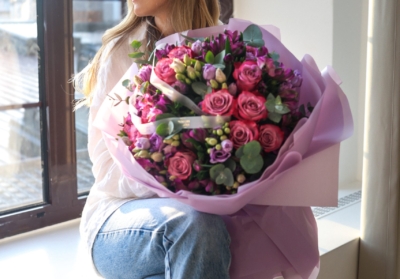 Bukiet "Fioletowe Marzenie"Kwiaciarnia Kwiatowe Królestwo Warszawa