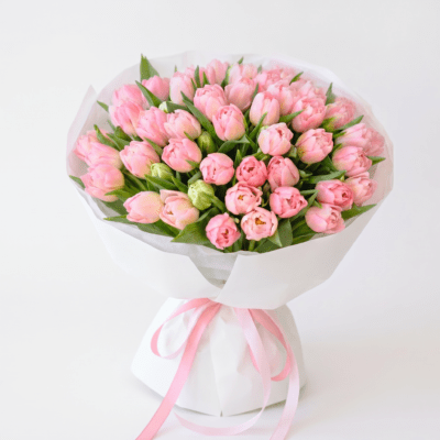 Bukiet "Peoniowe Różowe Tulipany"Kwiaty Warszawa